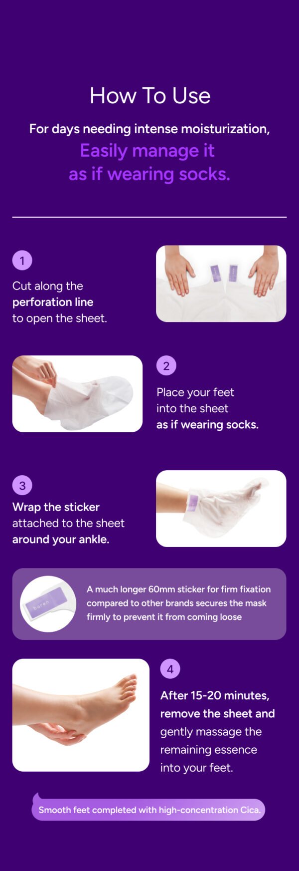 CICA SOS Quick Repair Foot Mask – Image 6