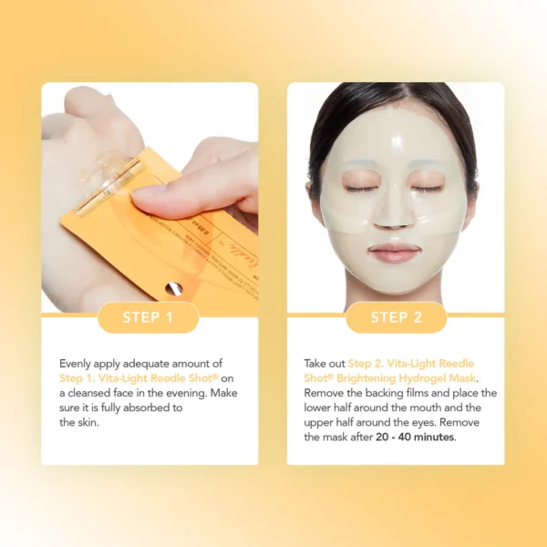 Vita-Light Reedle shot 100 2 step Hydrogel mask – Image 4