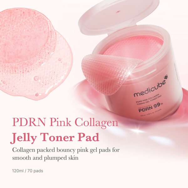 PDRN PINK COLLAGEN TONING GEL TONER PAD